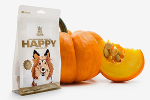 Happy treats use pumpkin for dogs for a variety of health benefits.