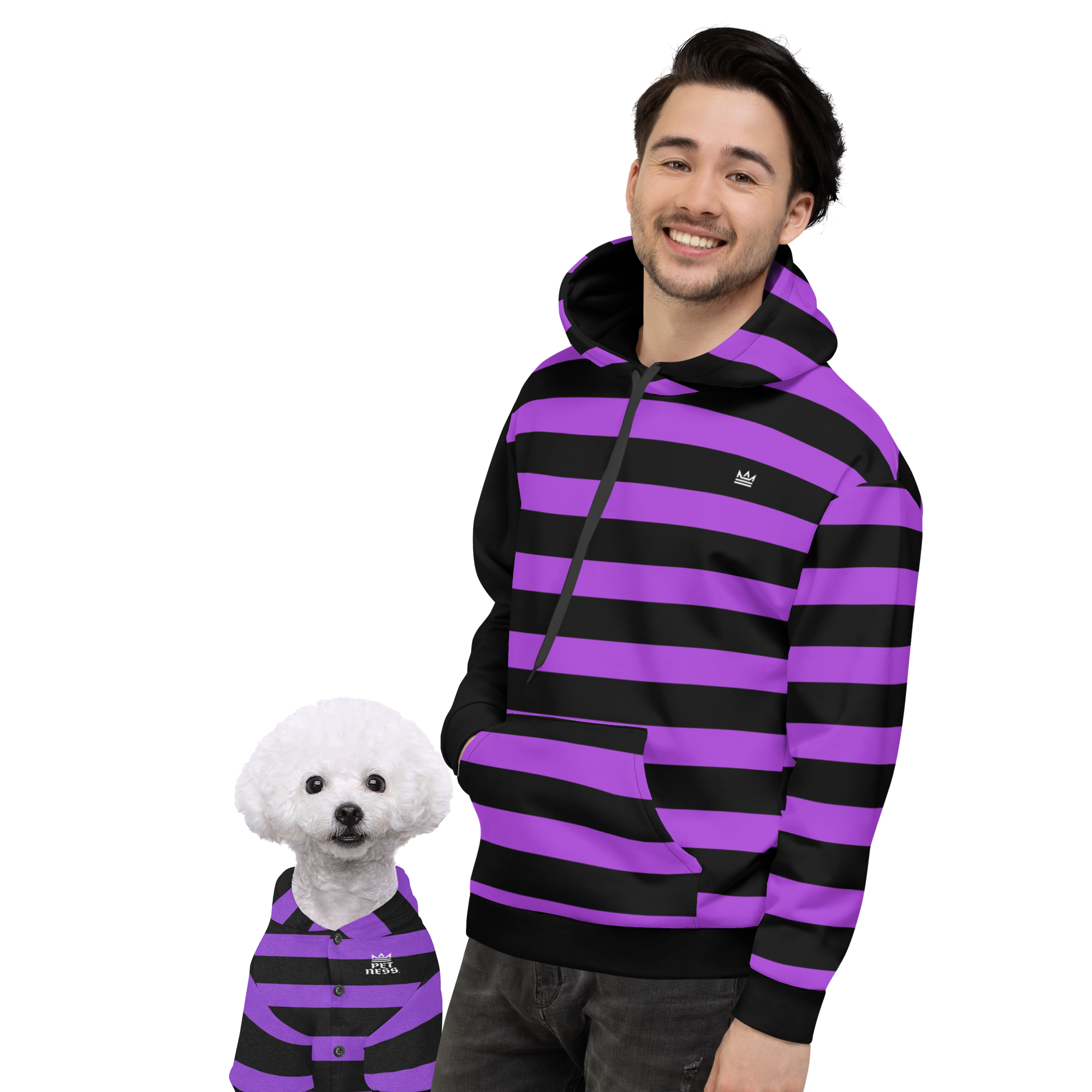 Purple and black hot sale striped hoodie