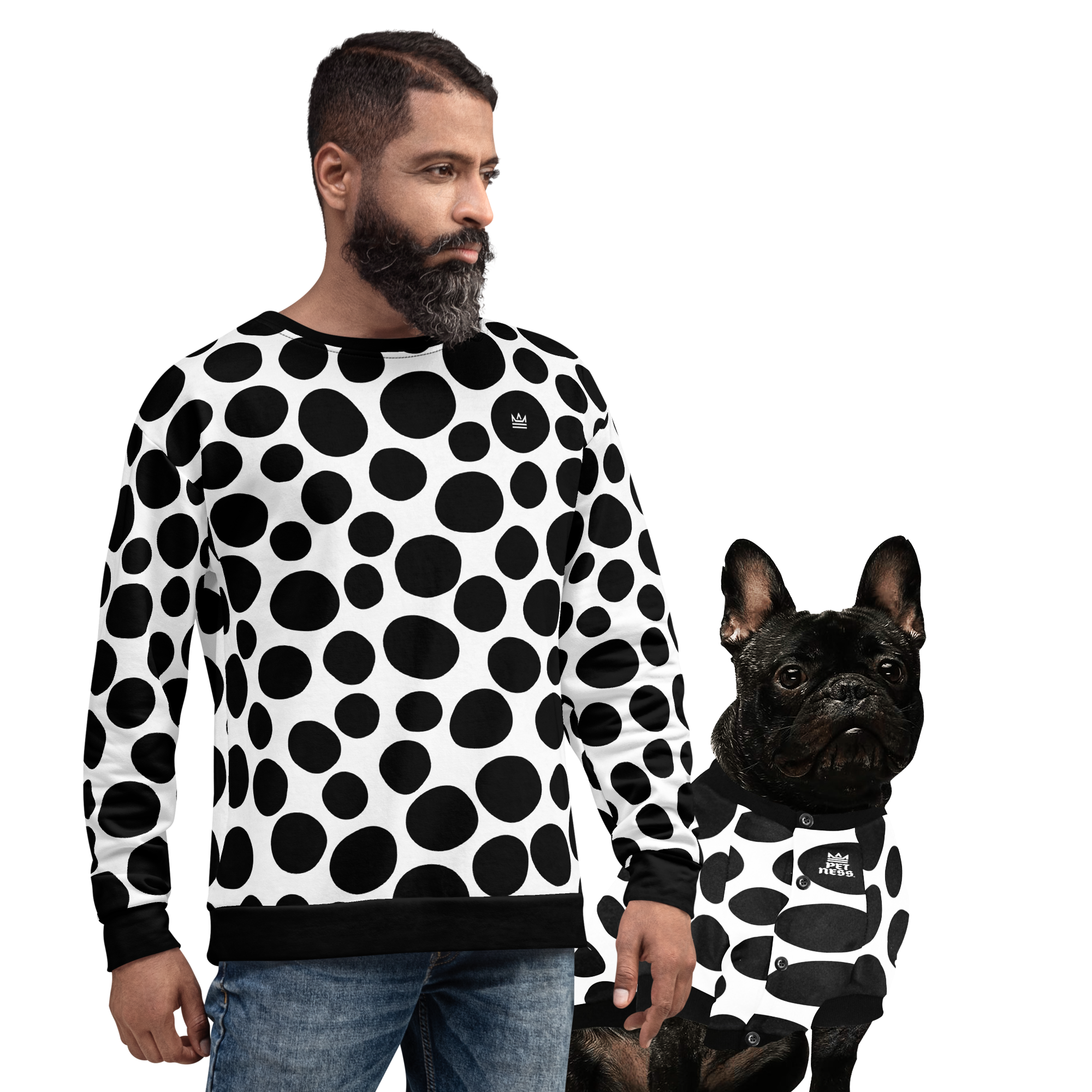 Polka dot sweatshirt discount mens