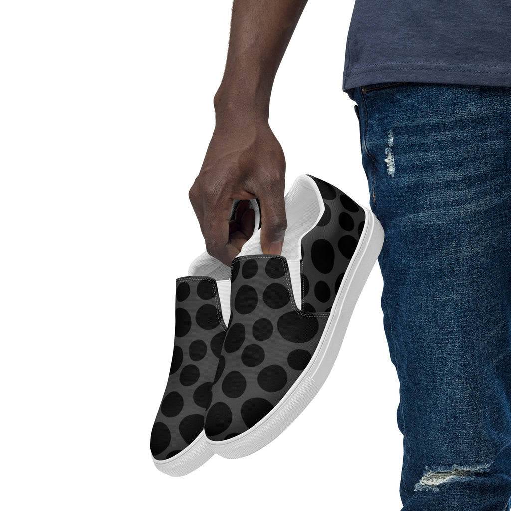 Polka Dots Mens Slip-on shoes – PET-NESS display picture 1