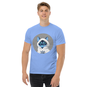 Blue Hoodie Cat Mens T-Shirt