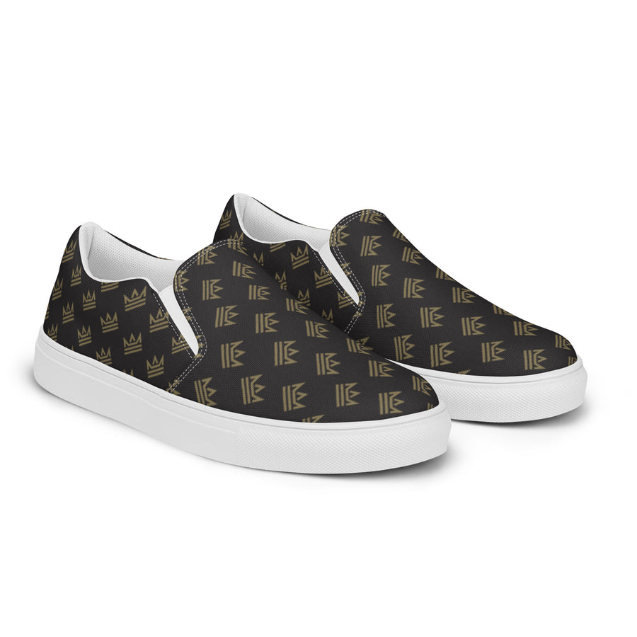 Crown Mens Canvas Slip-On Shoes